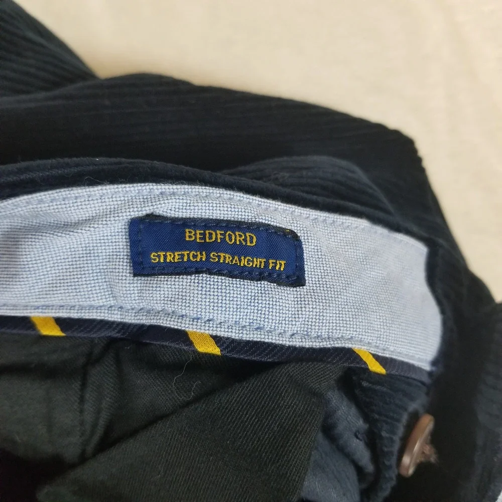 Polo Ralph Lauren Chino Pants Mens‎ 34x30 Navy Blue Bedford Stretch Corduroy